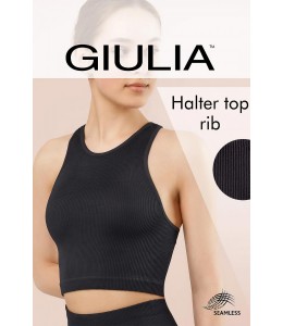 Безшовный топ у рубчик на широких бретелях Giulia Halter top rib (ВСІ КОЛЬОРИ)